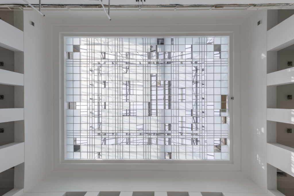 Baukunstarchiv NRW, Glasdach im Lichthof, 09/2017