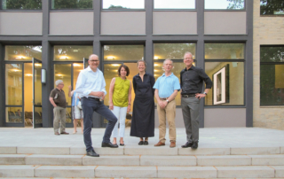 Dr. Holger Mertens (LWL), Birgit Niedergethmann (Stadt Dortmund), Prof. Heike Hanada (TU Dortmund), Prof. Dr. Wolfgang Sonne (Baukunstarchiv NRW) und Christof Rose (AKNW)